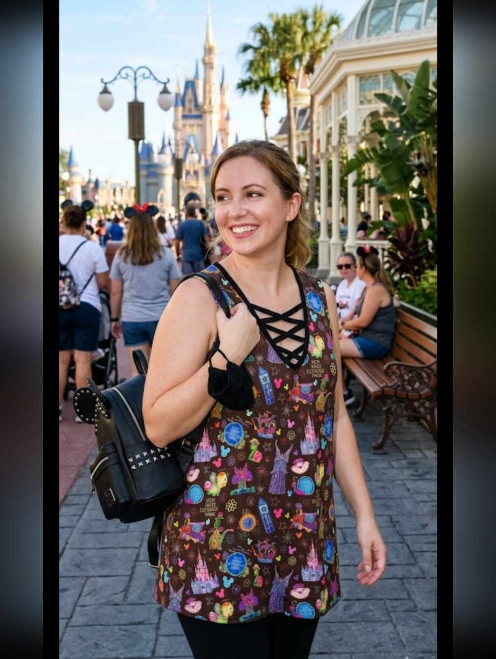 {Enchanted Dress Shop} Disney's Main Street Electrical Parade Print Tunic Top